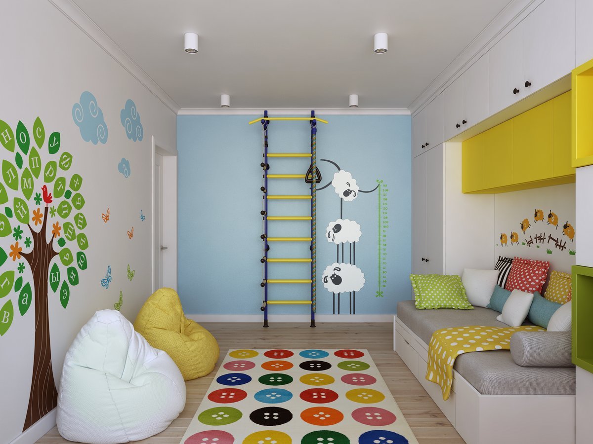 dizajn igrovoj komnaty 9 - Дизайн детской игровой комнаты ( 50 фото )