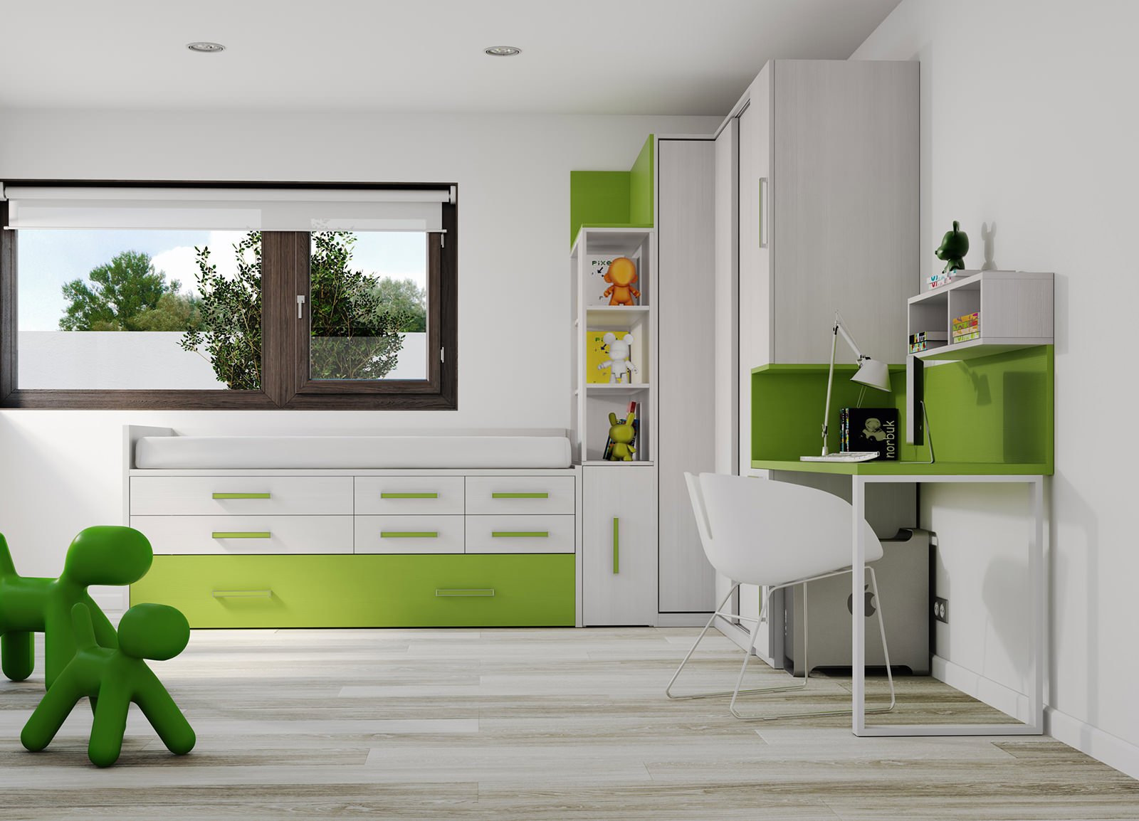 Стенка зеленого цвета. Детская в зеленых тонах с белой мебелью. Современная мебель для детской. Салатовая детская комната. Детские комнаты в салатовом цвете.
