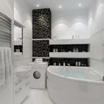 dizajn beloj vannoj komnaty 2 150x150 - Белая ванная комната: дизайн интерьера