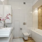 dizajn beloj vannoj komnaty 34 150x150 - Белая ванная комната: дизайн интерьера
