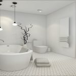 dizajn beloj vannoj komnaty 39 150x150 - Белая ванная комната: дизайн интерьера
