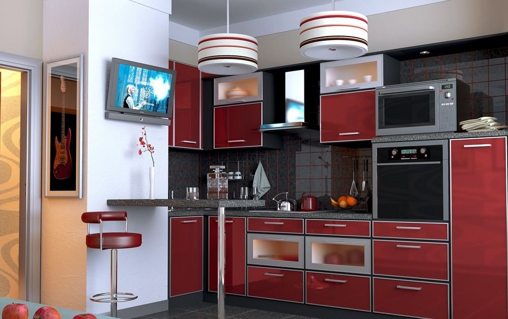 кухня с вентиляционным коробом дизайн фото