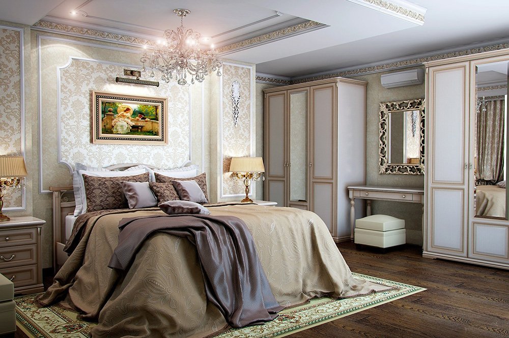Спальня для взрослых в классическом стиле