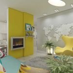 Желтые элементы в интерьере квартиры
