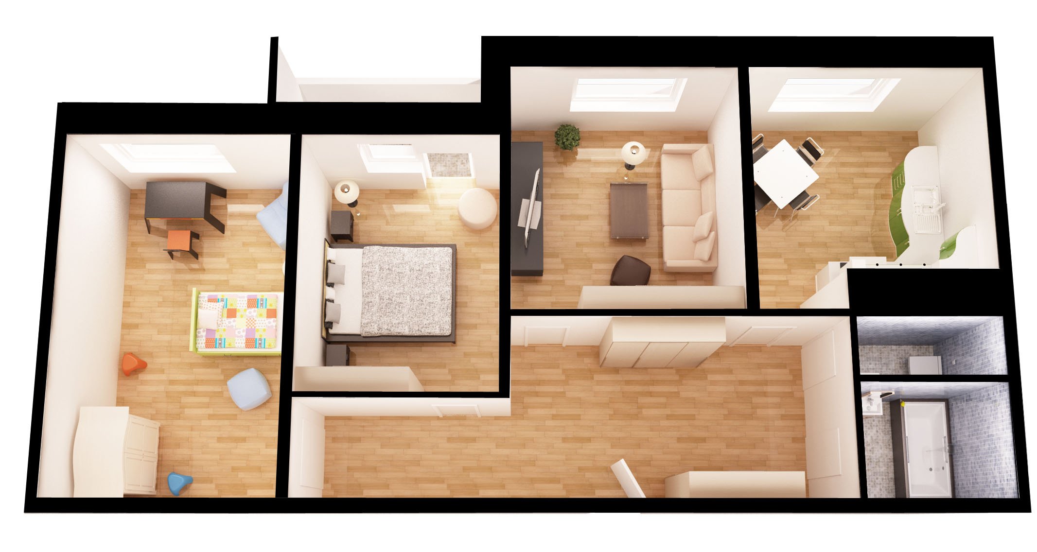 Планировка 4х комнатной квартиры – изумительный и необычный дизайн (60 фото)