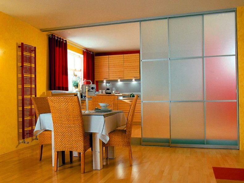 Дизайн кухни с перегородкой: отделяем гостиную от кухни +75 фото
