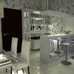 dizajn kuhni s peregorodkoj 28 150x150 - Зонирование кухни и гостиной: +70 фото