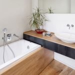dizajn vannoj pod derevo 50 150x150 - Дизайн ванной комнаты под дерево: +70 фото