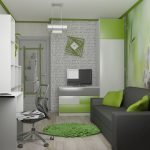 Серо-зеленая комната
