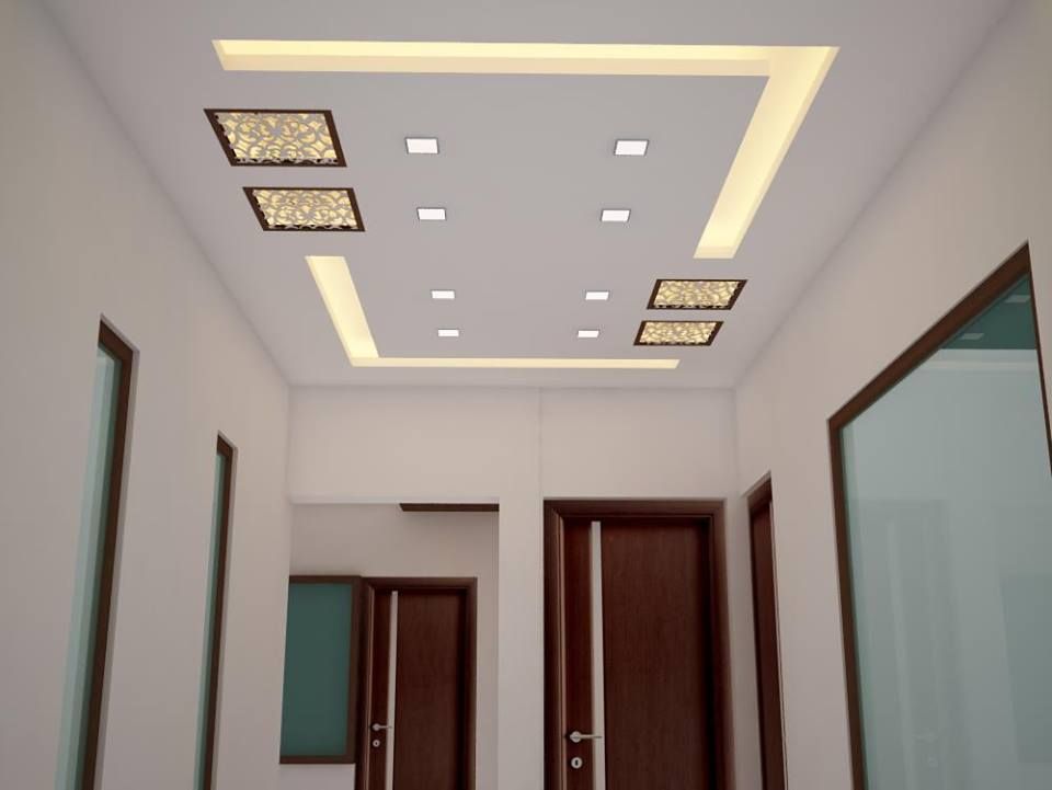 Потолок с рисунком из ламп