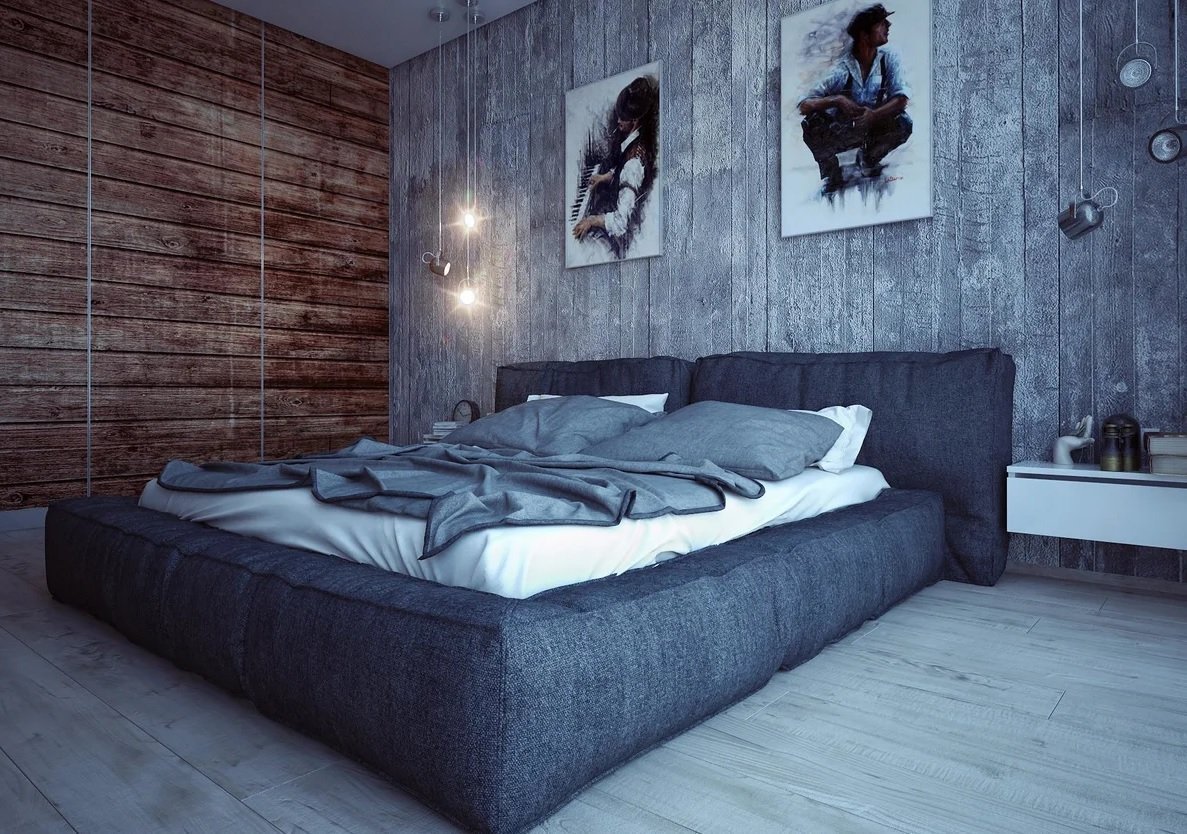 dizajn spalni v stile loft 1 - Спальня в стиле лофт: дизайн интерьера