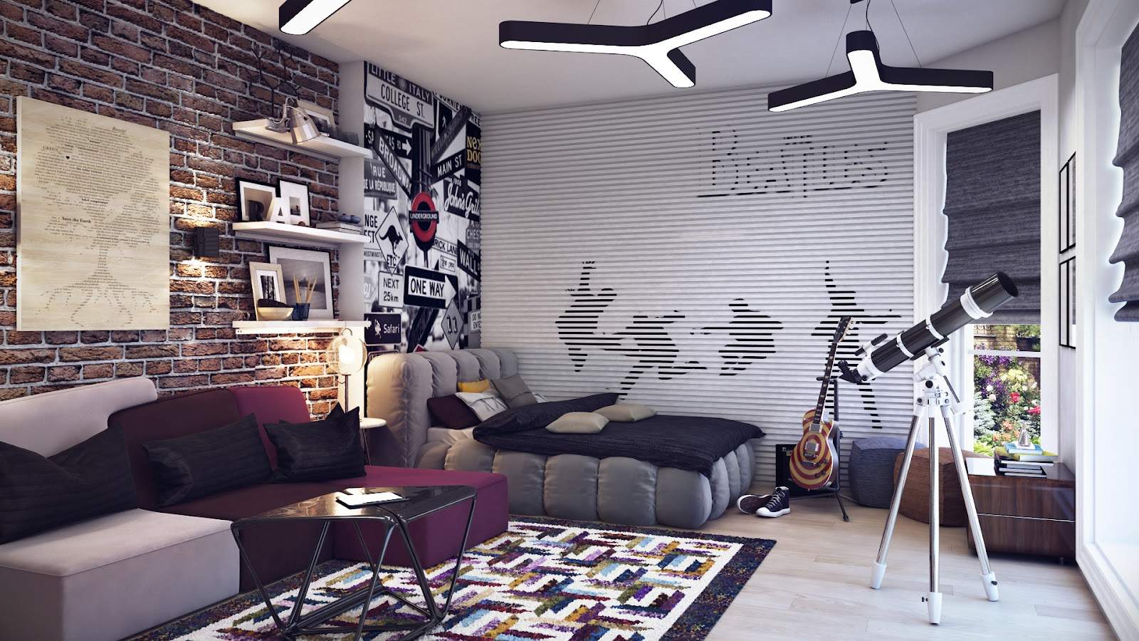 dizajn spalni v stile loft 70 - Спальня в стиле лофт: дизайн интерьера