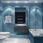 Серо-голубая ванная комната