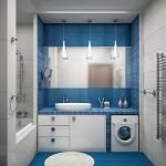 Сине-серая ванная
