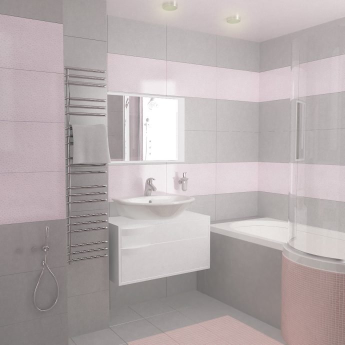Ванная комната в серых оттенках дизайн