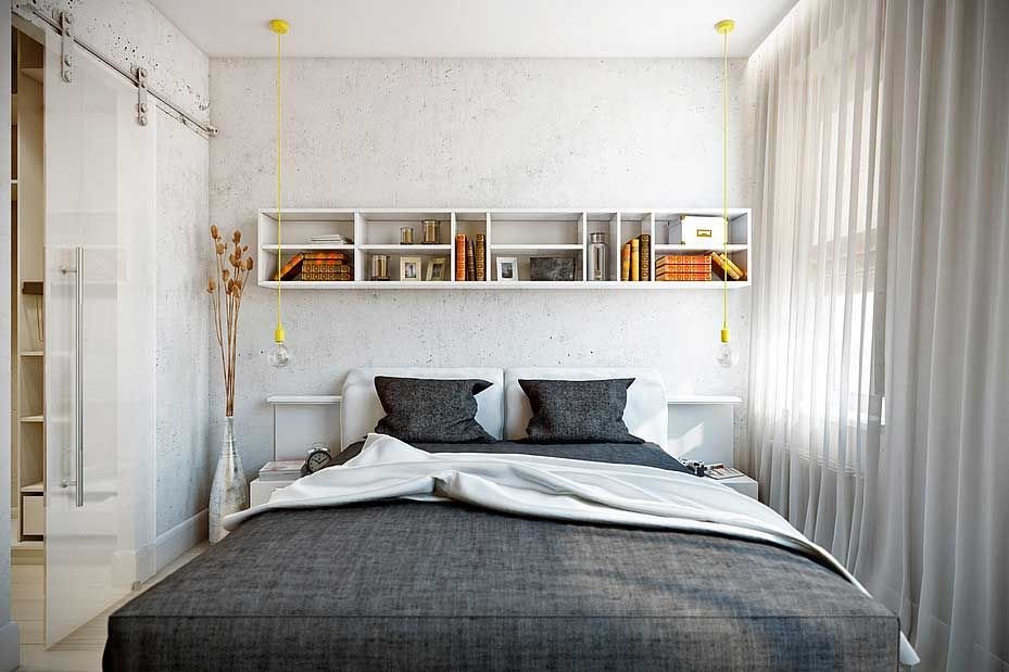 Дизайн маленькой спальни в современном интерьере
