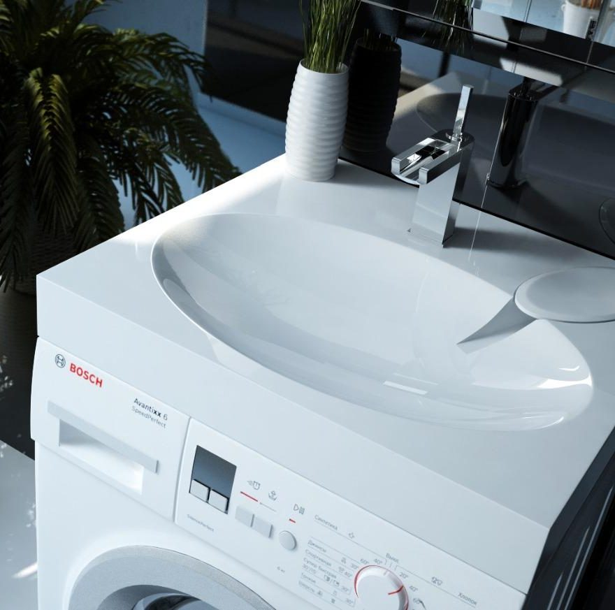 Раковина над стиральной машиной +75 фото, виды и формы