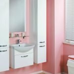 Розовые стены в туалете