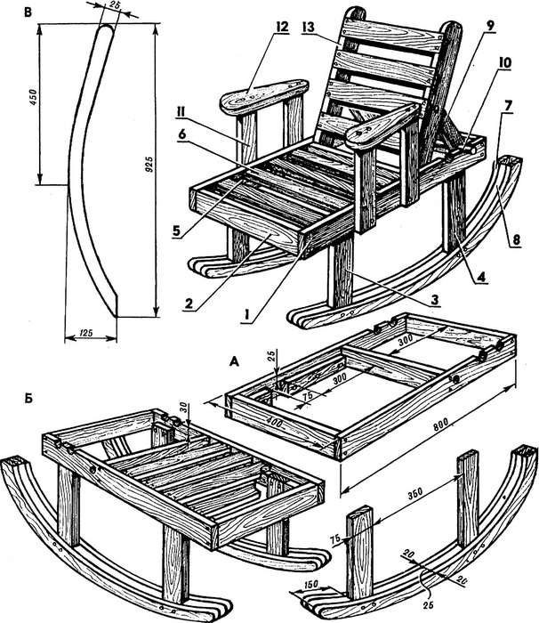 деревянное кресло своими руками чертежи и схемы