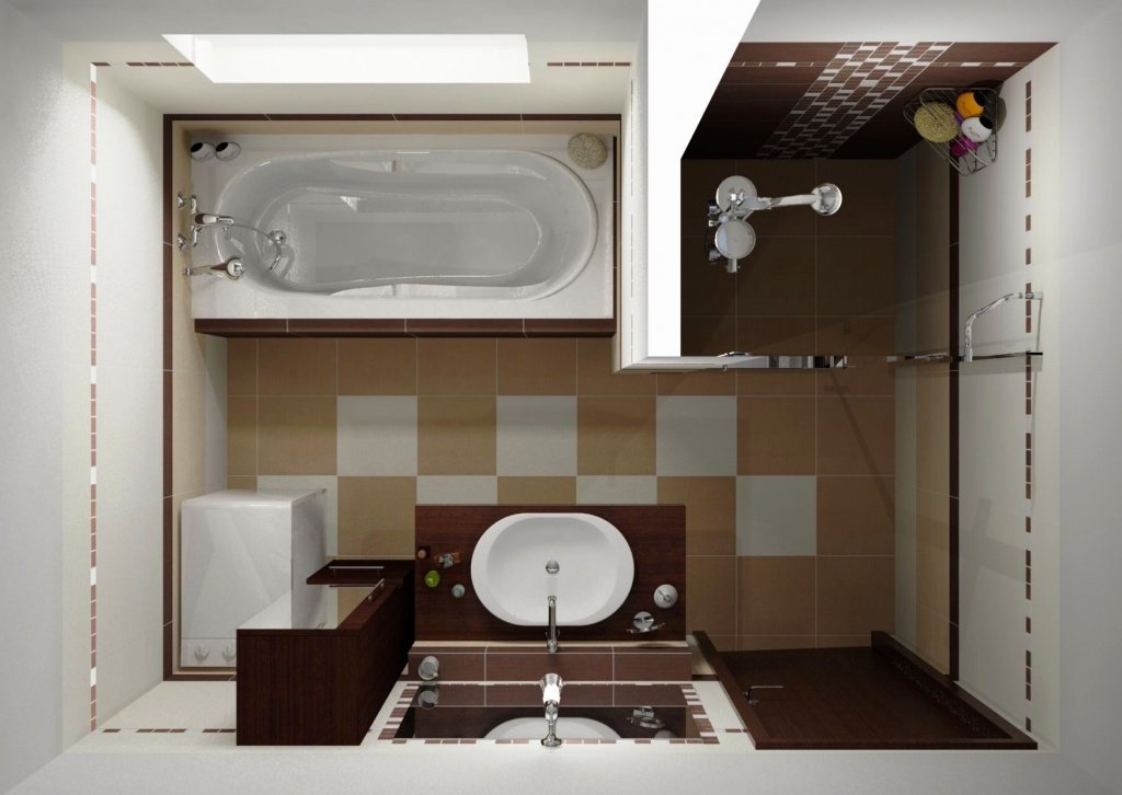 Дизайн ванной комнаты 2 на 2 метра без унитаза