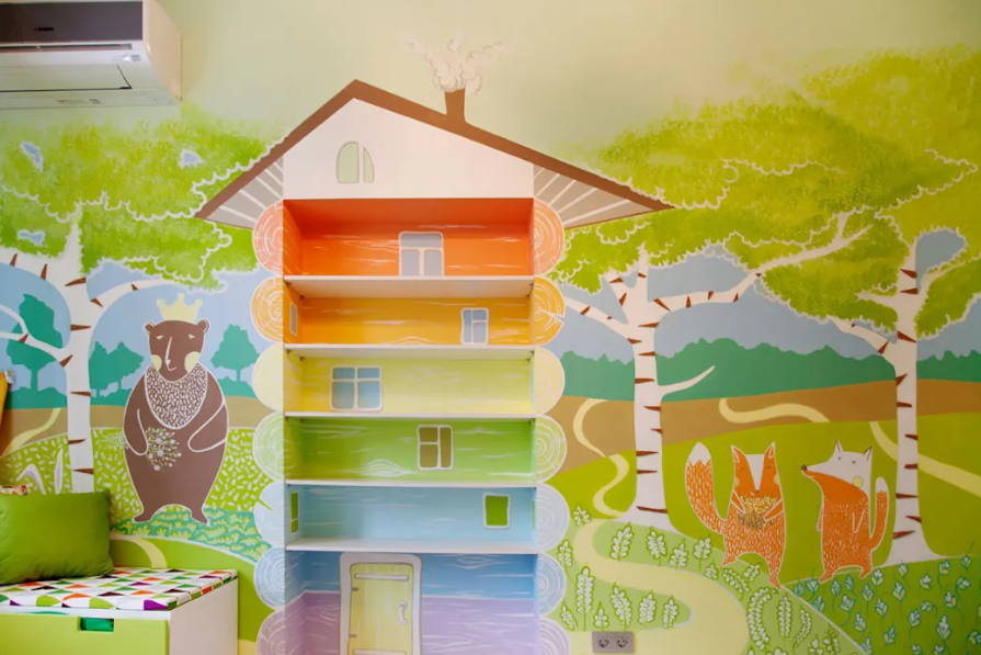 rospis sten v detskoj30 - Декорирование стен в детской комнате ( 50 фото )